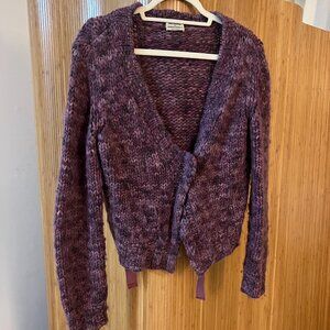 Purple Ballerina Style Wool Cardigan